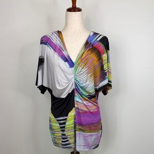 Escada Multi-Color Graphic Print Blouse